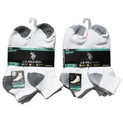 Wholesale - 6pk MEN QTR CUSHION CREW SOCKS WHITE SIZE 6-12 C/P 48, UPC: 662239098618